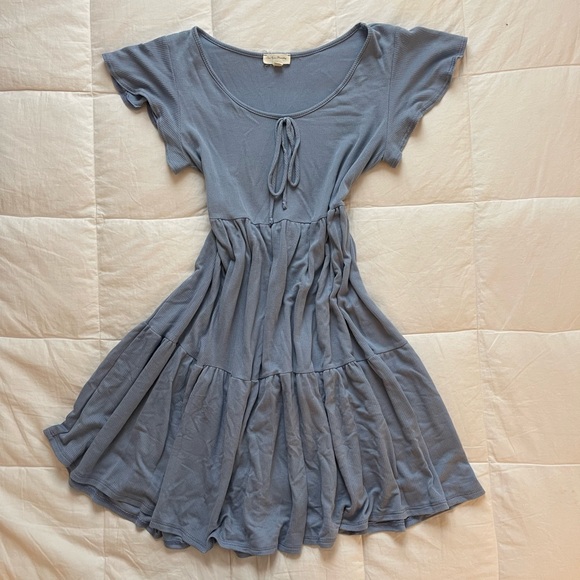 Baby Blue Flowy Summer Dress - Picture 1 of 3